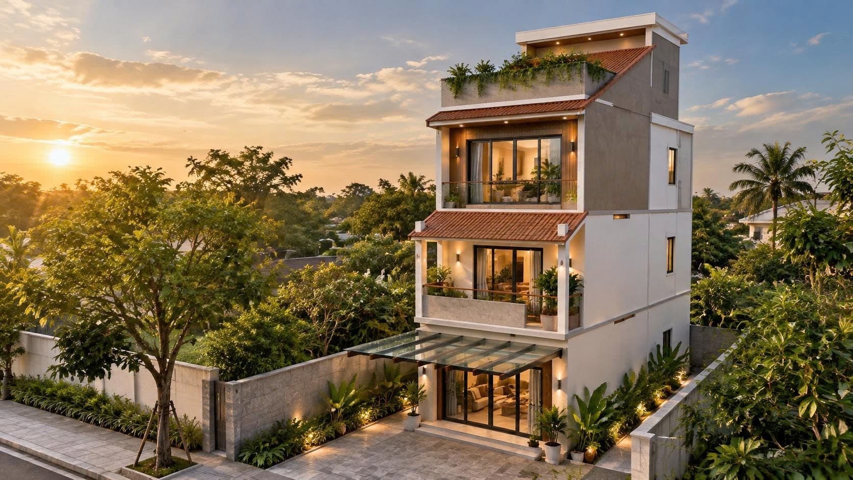 Phối cảnh có vật liệu và ánh sáng