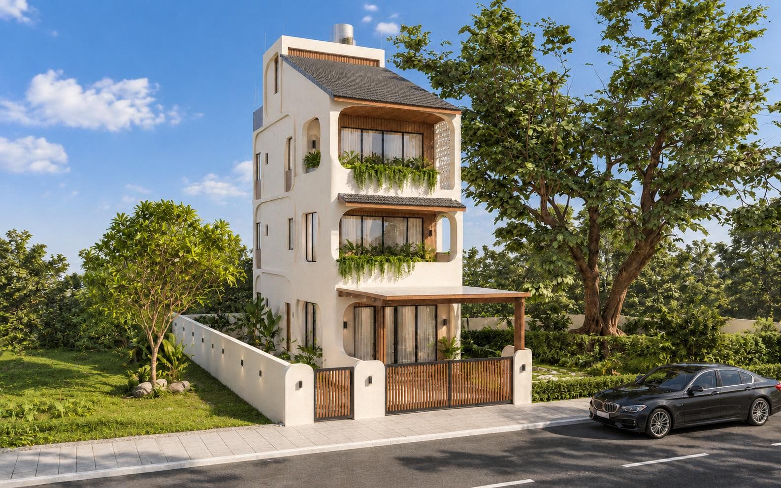 Thử một phương án mặt đứng khác